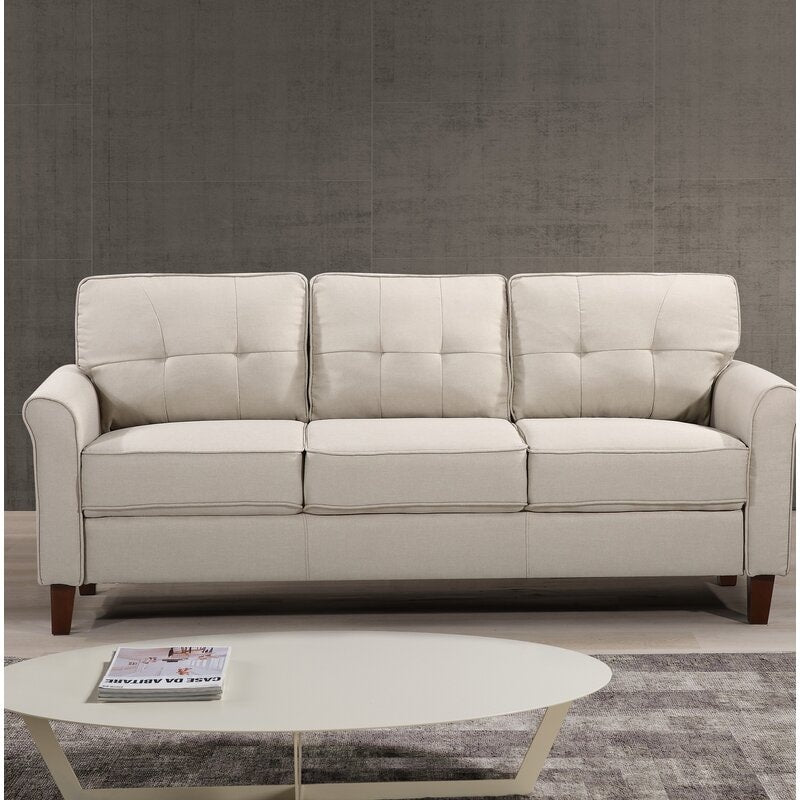 Kouchouk 78.7'' Linen Flared Arm Sofa