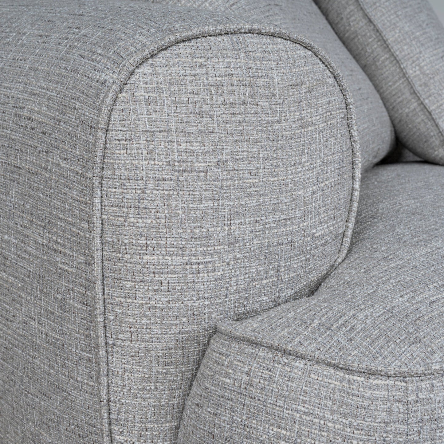 Carina Right Chaise Sofa - Chrome Grey
