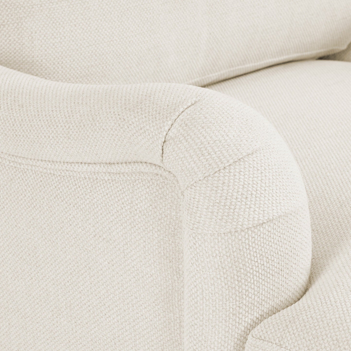 LUE BONA Deep Seat Single Sofa Fabric Swivel Armchair, Single-Seater Living Room Accent Chair