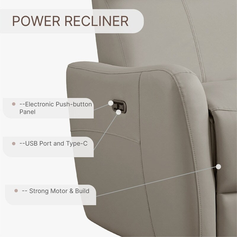 Merlin Power Swivel Glider Rocker Recliner Nursing Chair Recliner