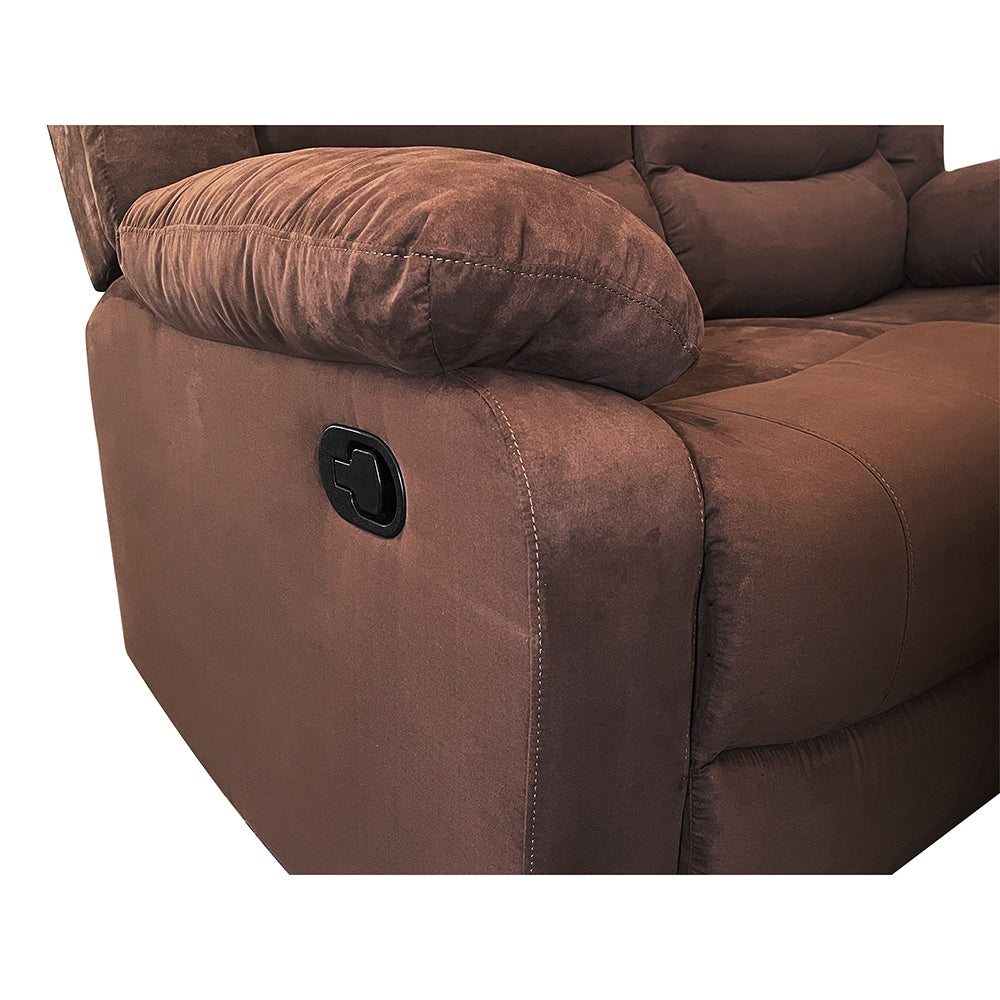 Modern 3-Piece Manual Reclining Living Room Sofa Set with Dropdown Table and Console