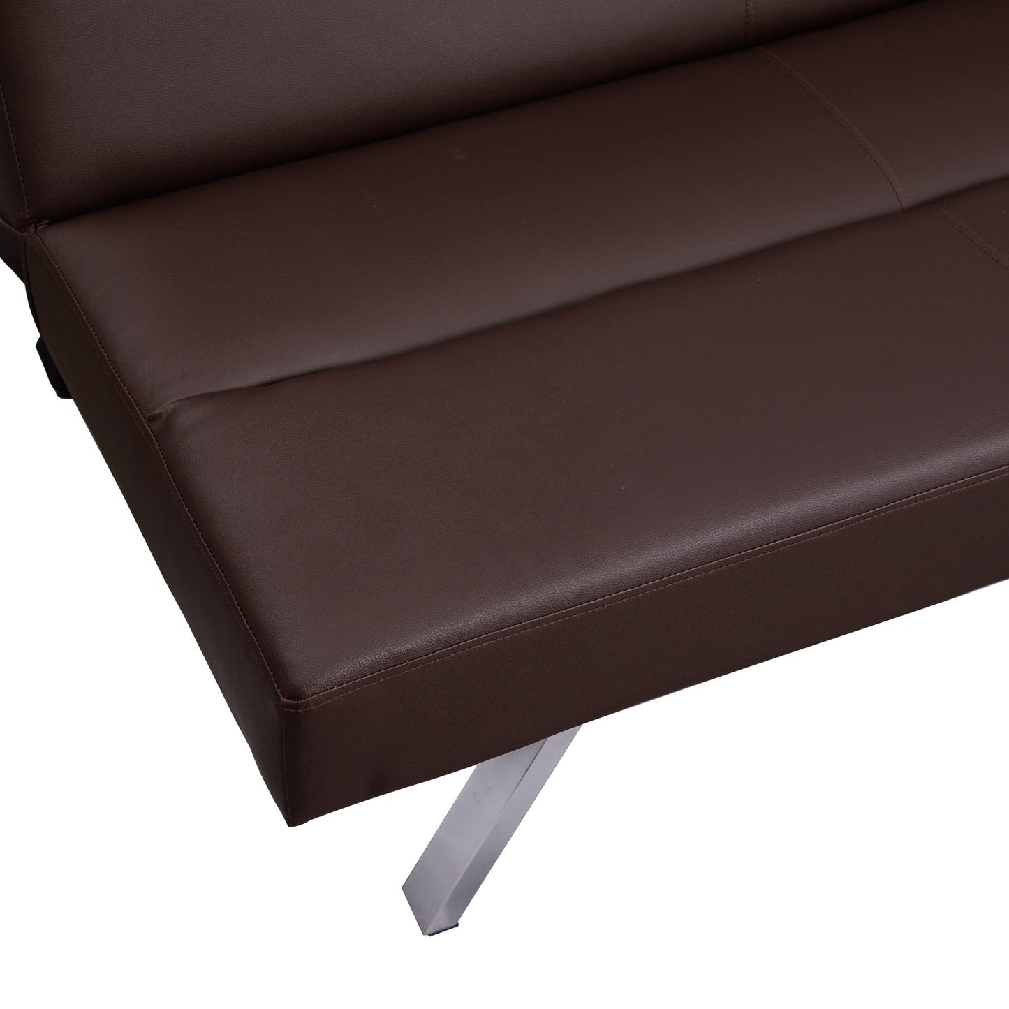 Modern Futon Sofa Bed, Convertible Sofa Futon, Split Back Linen Sleeper Couch for Living Room