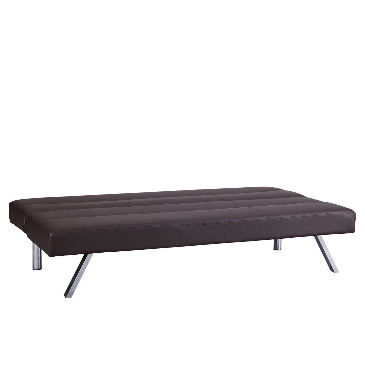 Modern Futon Sofa Bed, Convertible Sofa Futon, Split Back Linen Sleeper Couch for Living Room