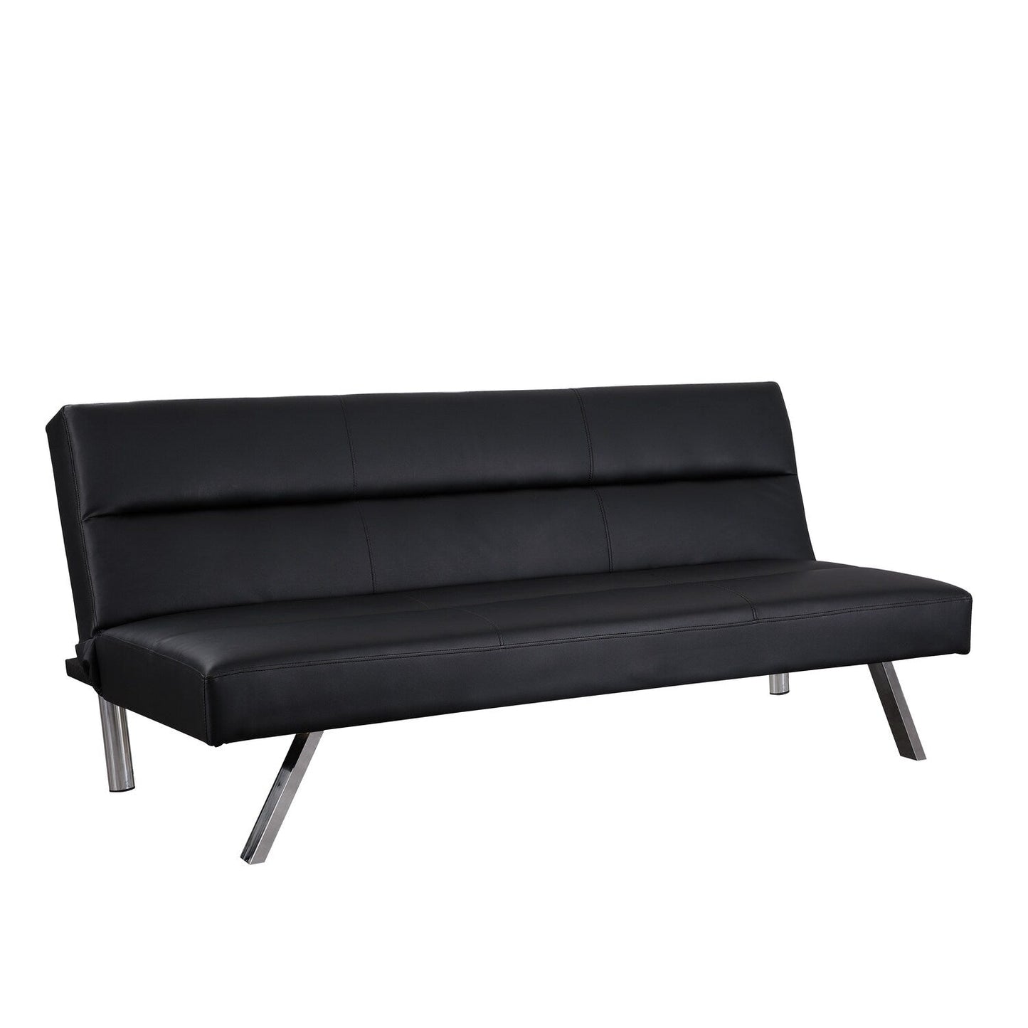 Modern Futon Sofa Bed, Convertible Sofa Futon, Split Back Linen Sleeper Couch for Living Room