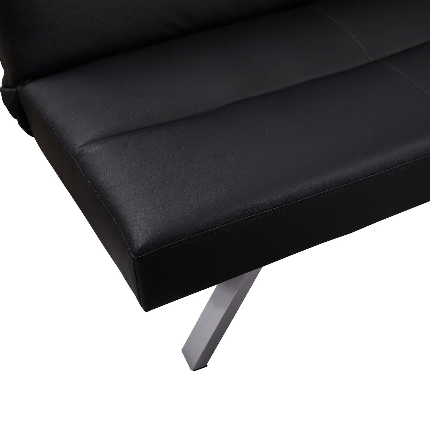 Modern Futon Sofa Bed, Convertible Sofa Futon, Split Back Linen Sleeper Couch for Living Room