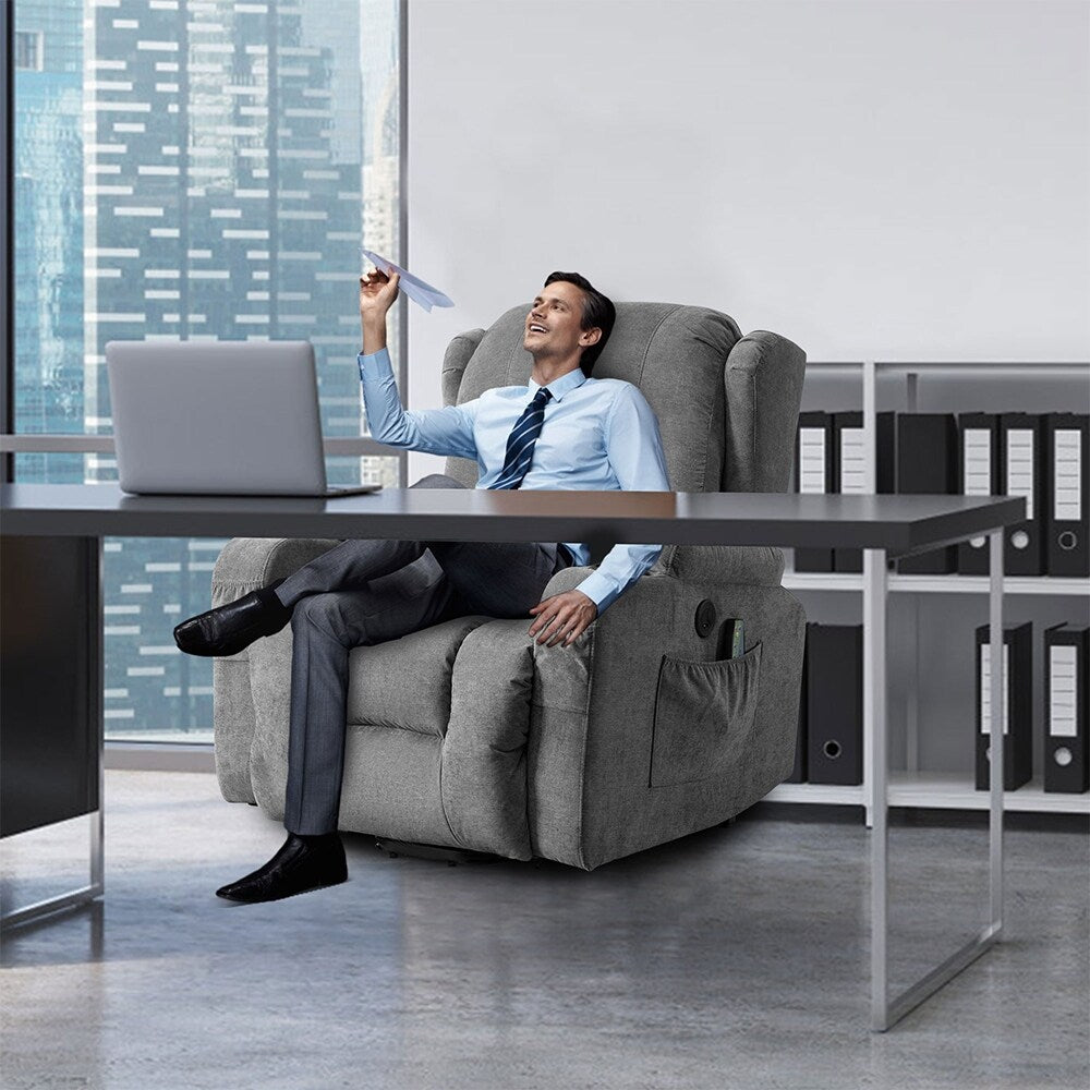 Modern Power Lift Recliner Chair w/Massage Heat, Infinite Position