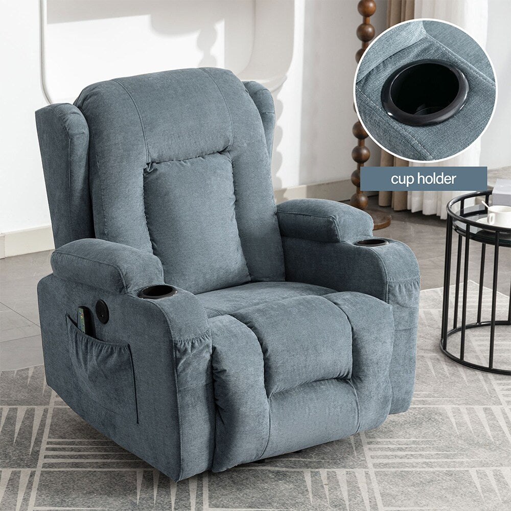 Modern Power Lift Recliner Chair w/Massage Heat, Infinite Position