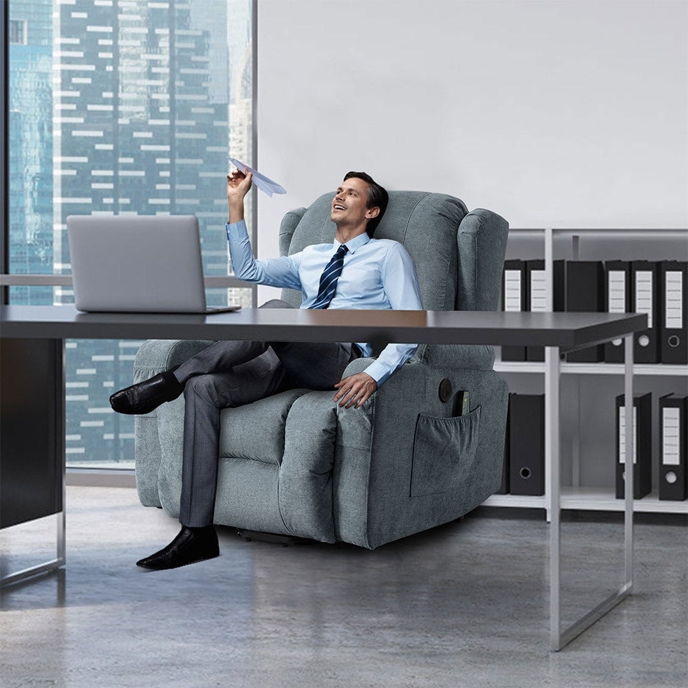 Modern Power Lift Recliner Chair w/Massage Heat, Infinite Position