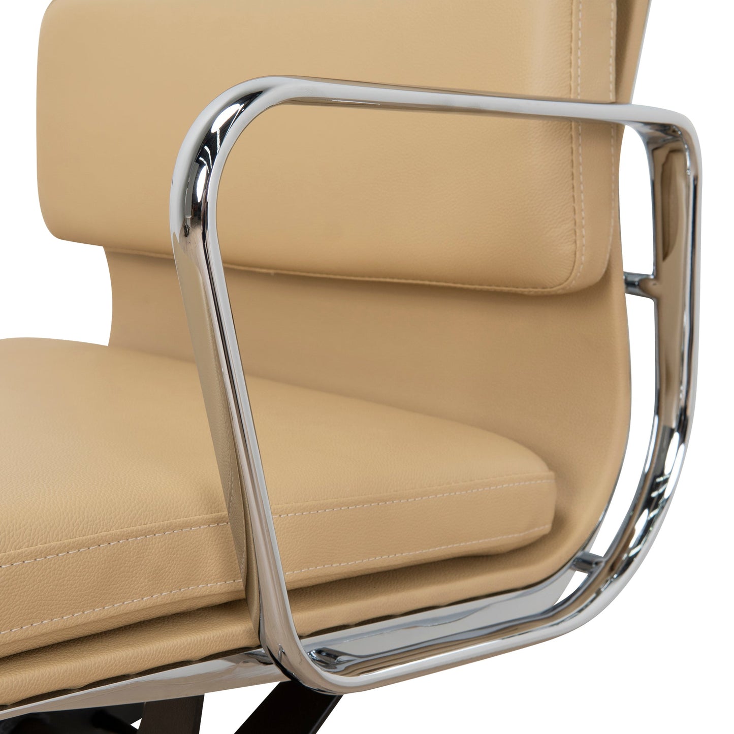 Ashton Low Back Office Chair - Light Brown Leather