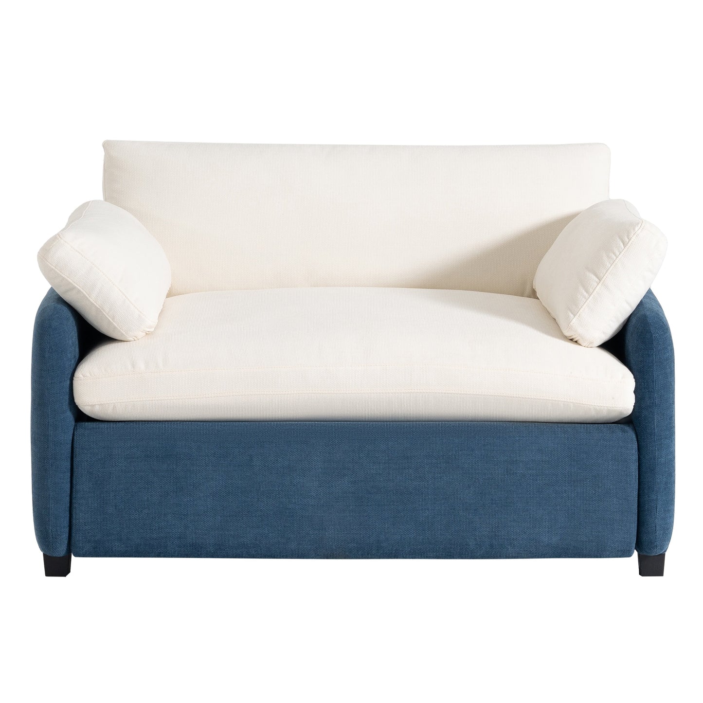 Oversized Chenille Single Sofa Chair â?Wide and Deep Seat Accent Chair with Throw Pillows by Harper&Bright Designs