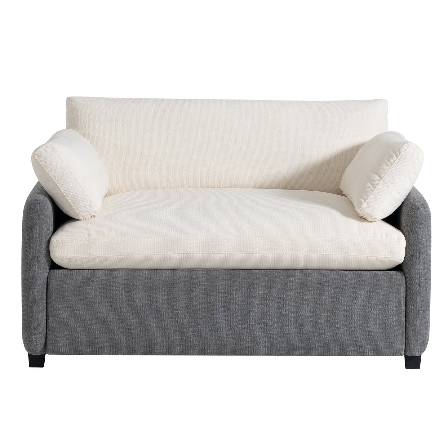 Oversized Chenille Single Sofa Chair â?Wide and Deep Seat Accent Chair with Throw Pillows by Harper&Bright Designs