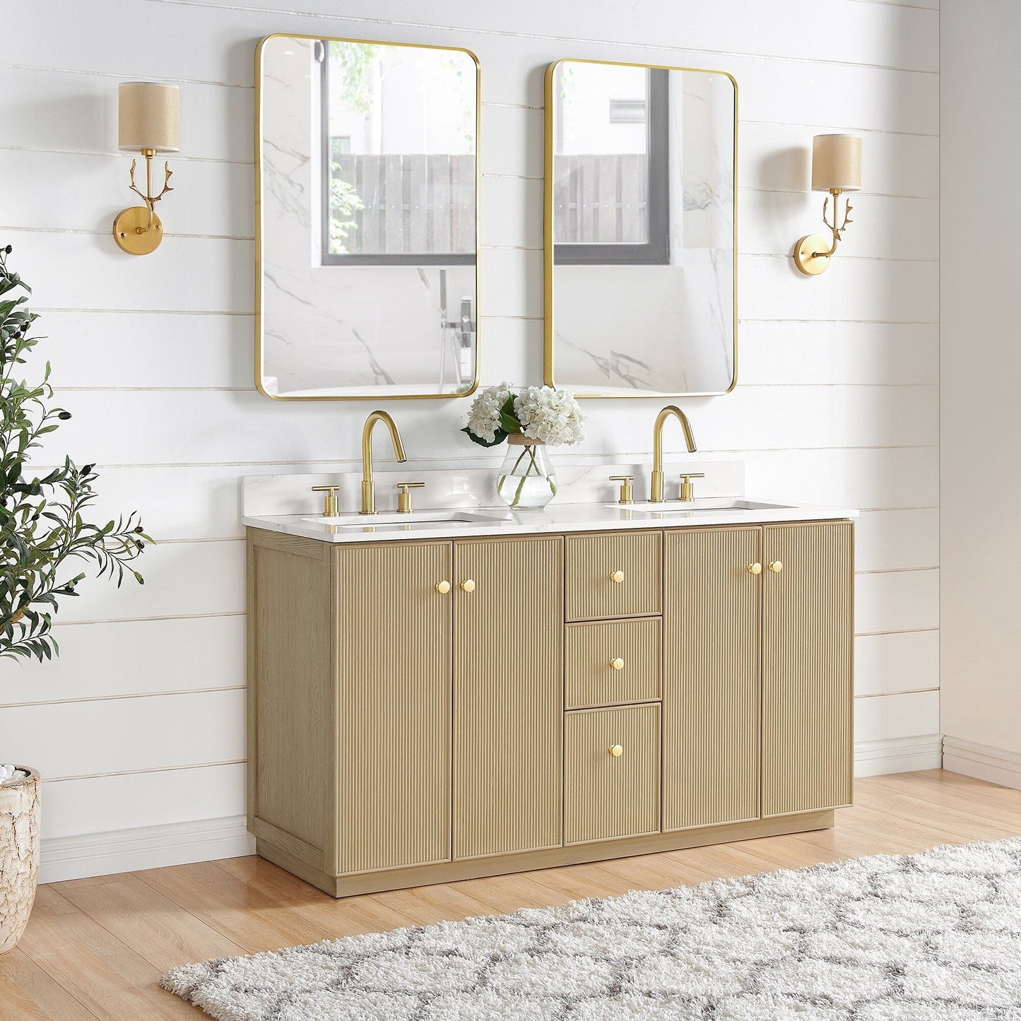 Oza Bath Vanity with Quartz Stone Top without Mirror