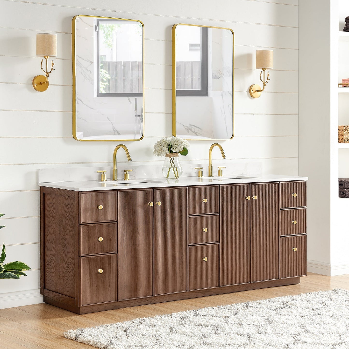 Oza Bath Vanity with Quartz Stone Top without Mirror