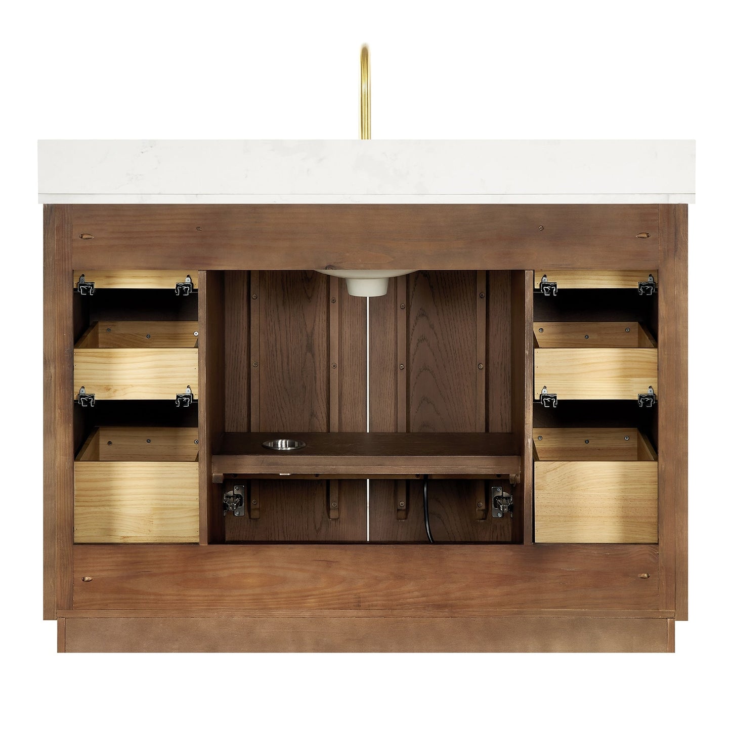 Oza Bath Vanity with Quartz Stone Top without Mirror