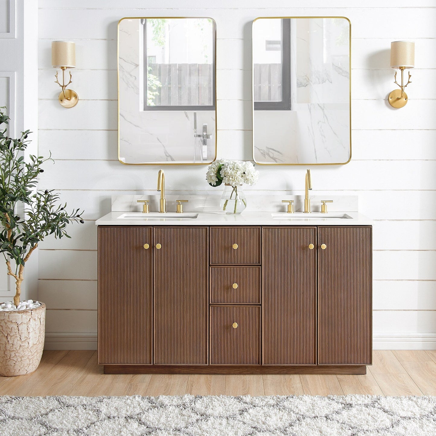 Oza Bath Vanity with Quartz Stone Top without Mirror