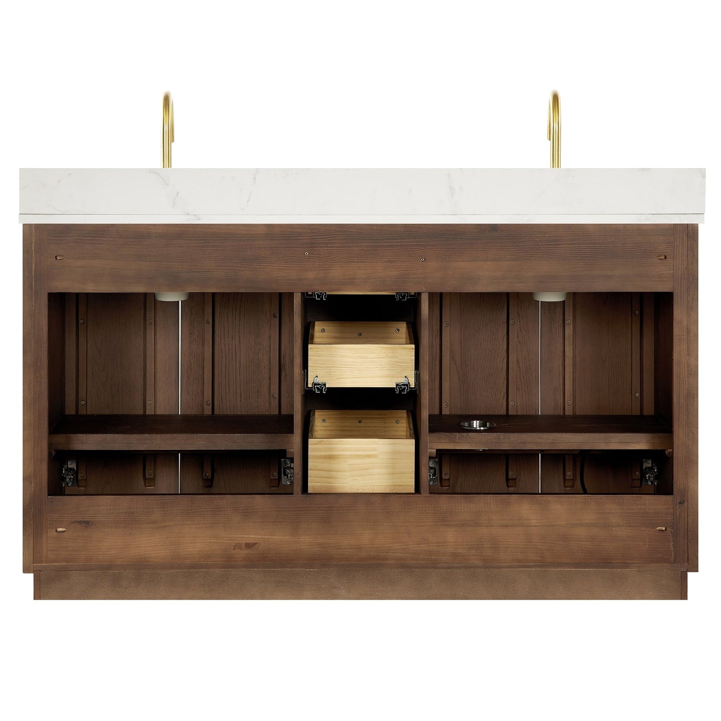 Oza Bath Vanity with Quartz Stone Top without Mirror