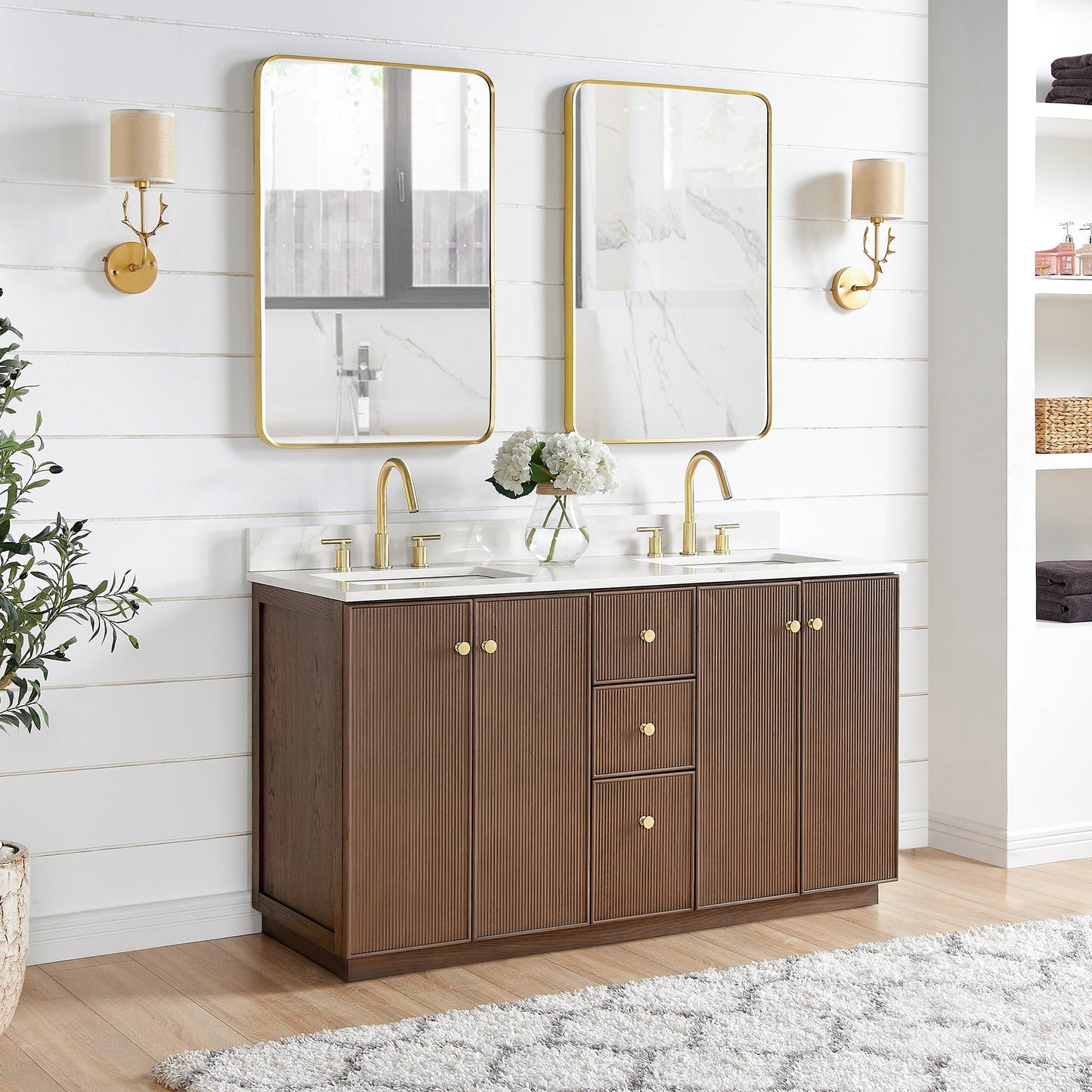 Oza Bath Vanity with Quartz Stone Top without Mirror