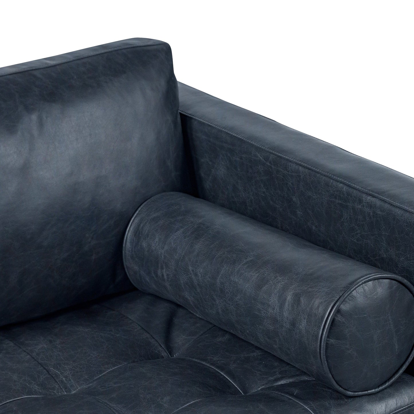 Poly & Bark Napa 82 Leather Pull-Out Convertible Sleeper Sofa - Full Grain Genuine Italian Leather