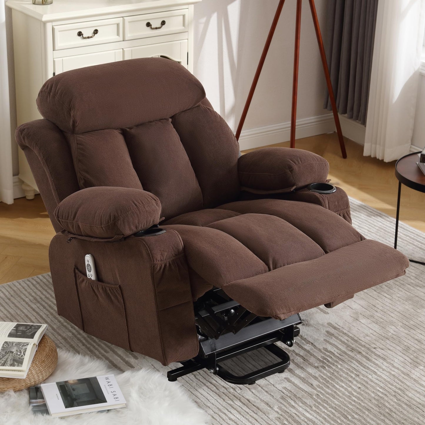 Power Lift Chairs Recliners, Heat Massage, USB Port, Remote Control