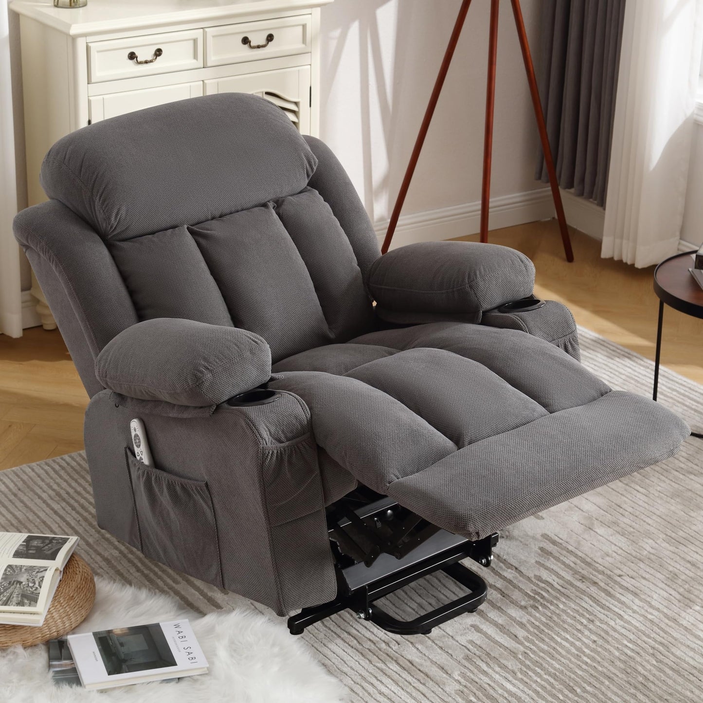 Power Lift Chairs Recliners, Heat Massage, USB Port, Remote Control