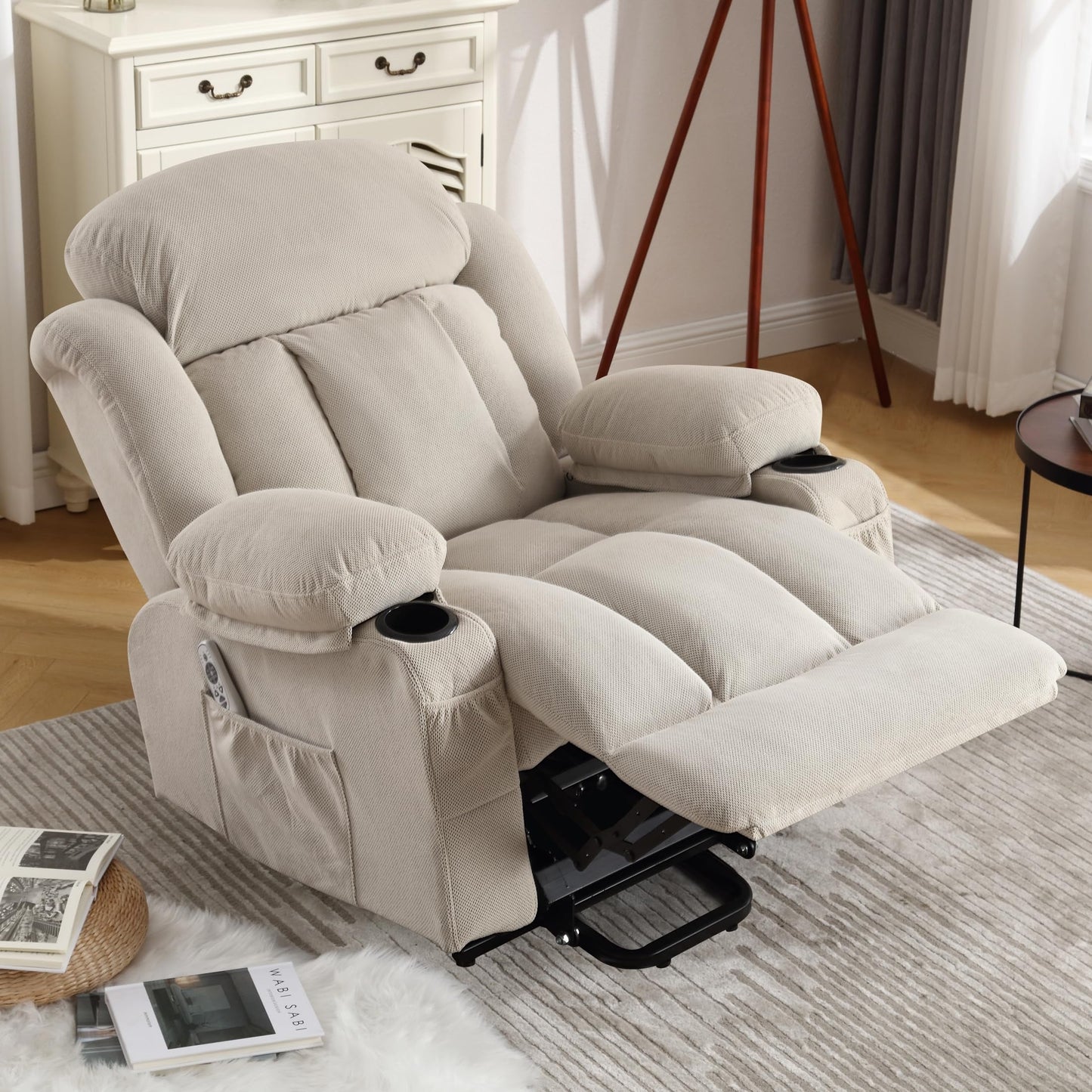 Power Lift Chairs Recliners, Heat Massage, USB Port, Remote Control