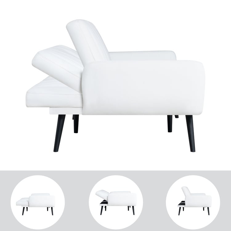 Modern Futon Sofa Bed, Convertible Sofa Futon, Split Back Linen Sleeper Couch for Living Room