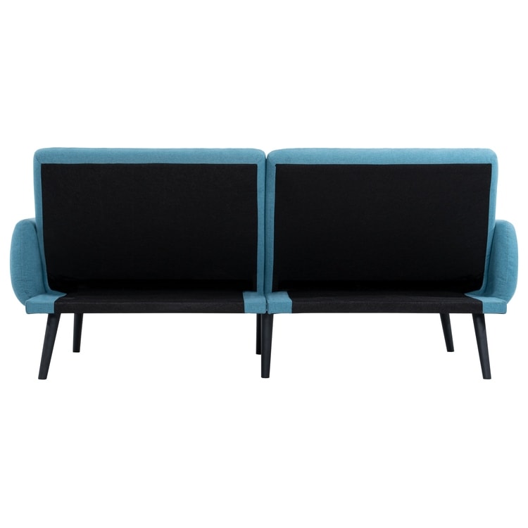 Modern Futon Sofa Bed, Convertible Sofa Futon, Split Back Linen Sleeper Couch for Living Room