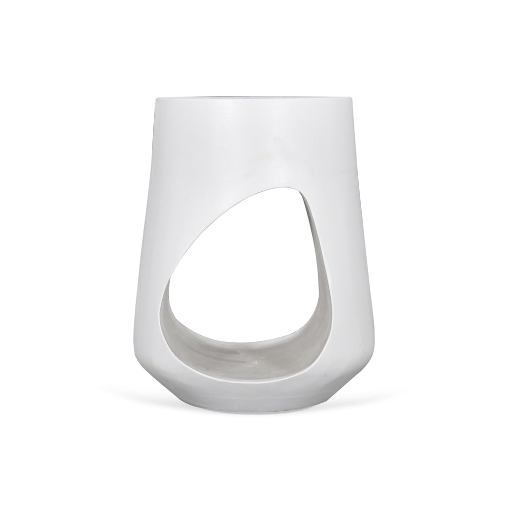 Baldini 32cm Round Side Table - White