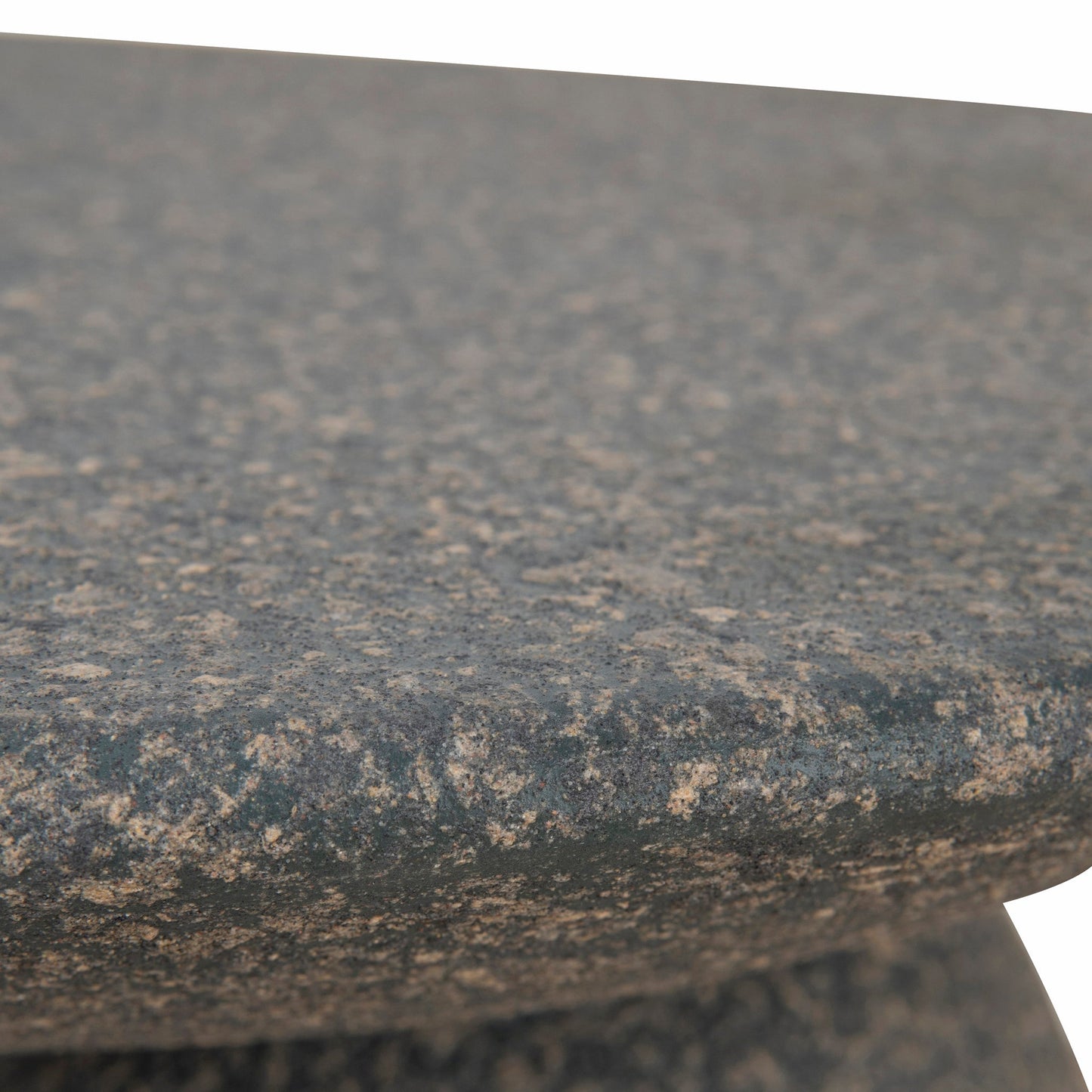 Almas 60cm Fibre Glass Side Table - Charcoal Latte