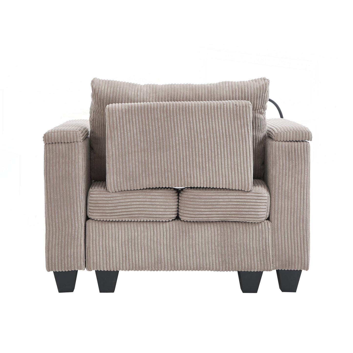 Sofa Chair Sofa Bed Corduroy Sleeper Sofa with USB Ports