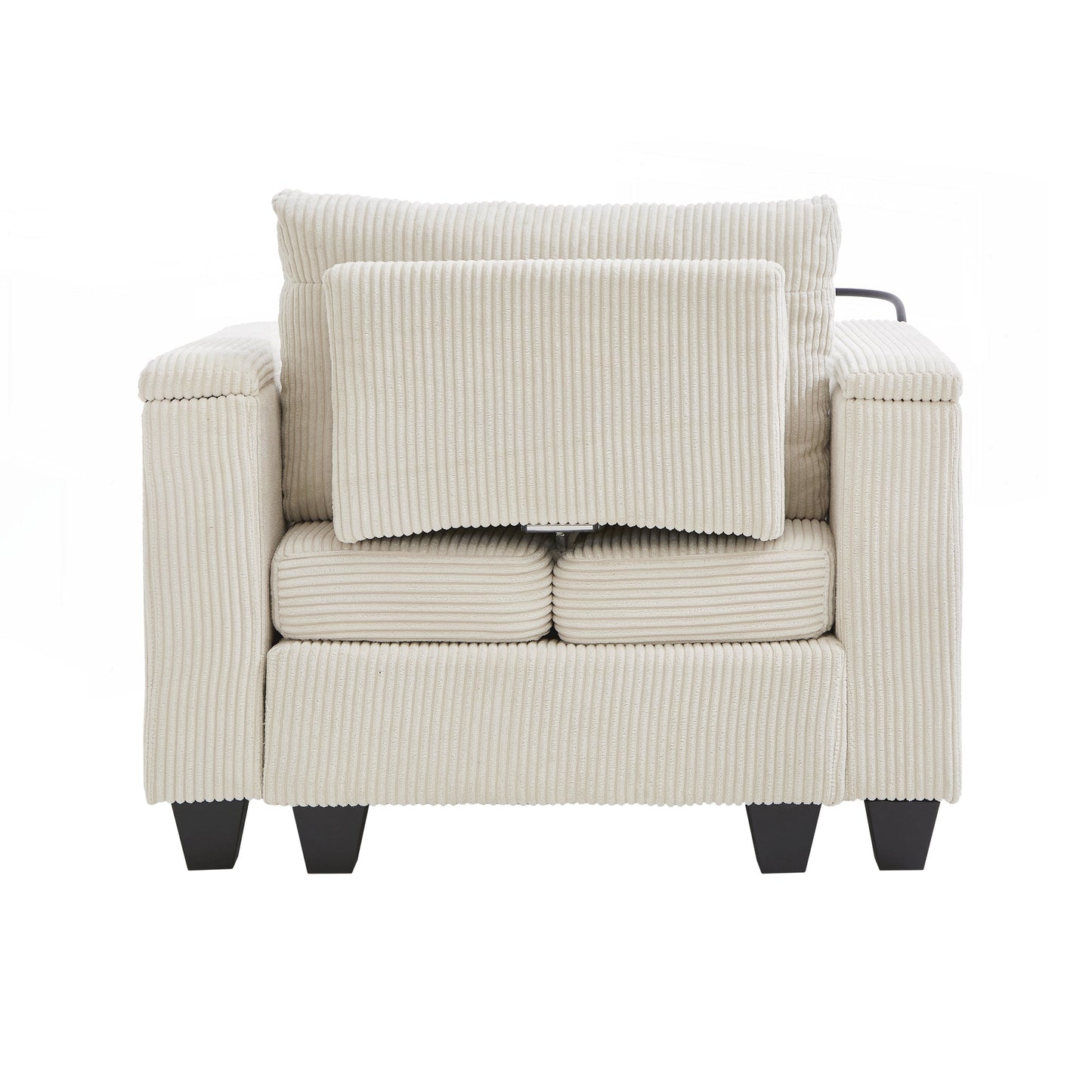 Sofa Chair Sofa Bed Corduroy Sleeper Sofa with USB Ports
