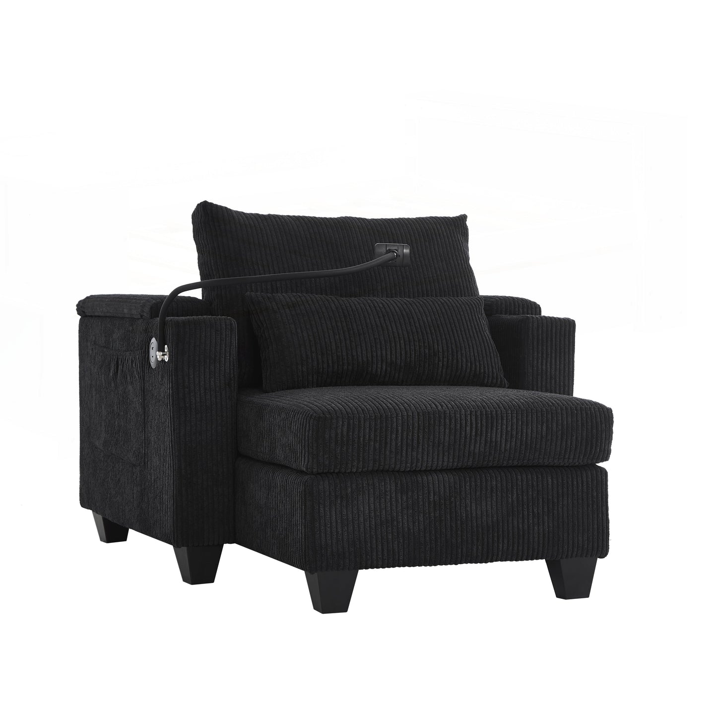 Sofa Chair Sofa Bed Corduroy Sleeper Sofa with USB Ports
