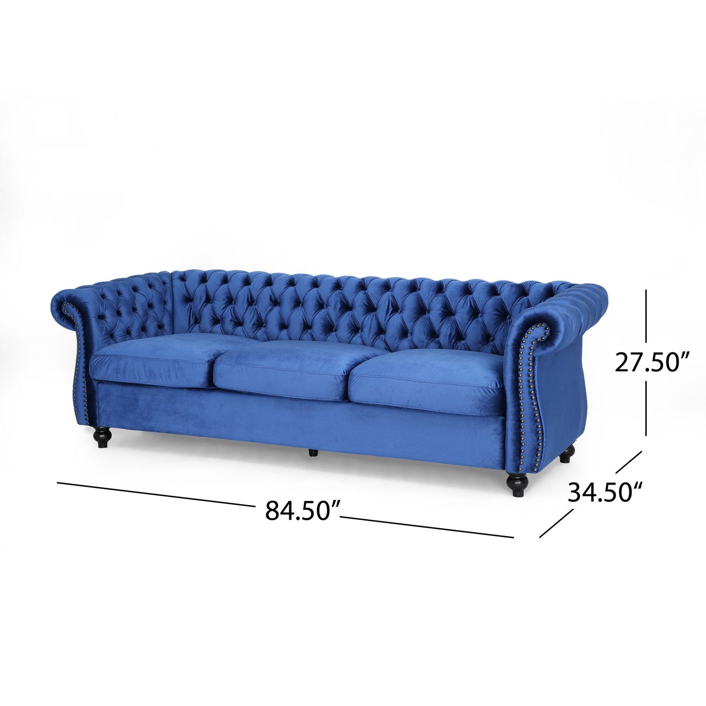 Somerville Chesterfield Tufted Velvet Sofa by Christopher Knight Home