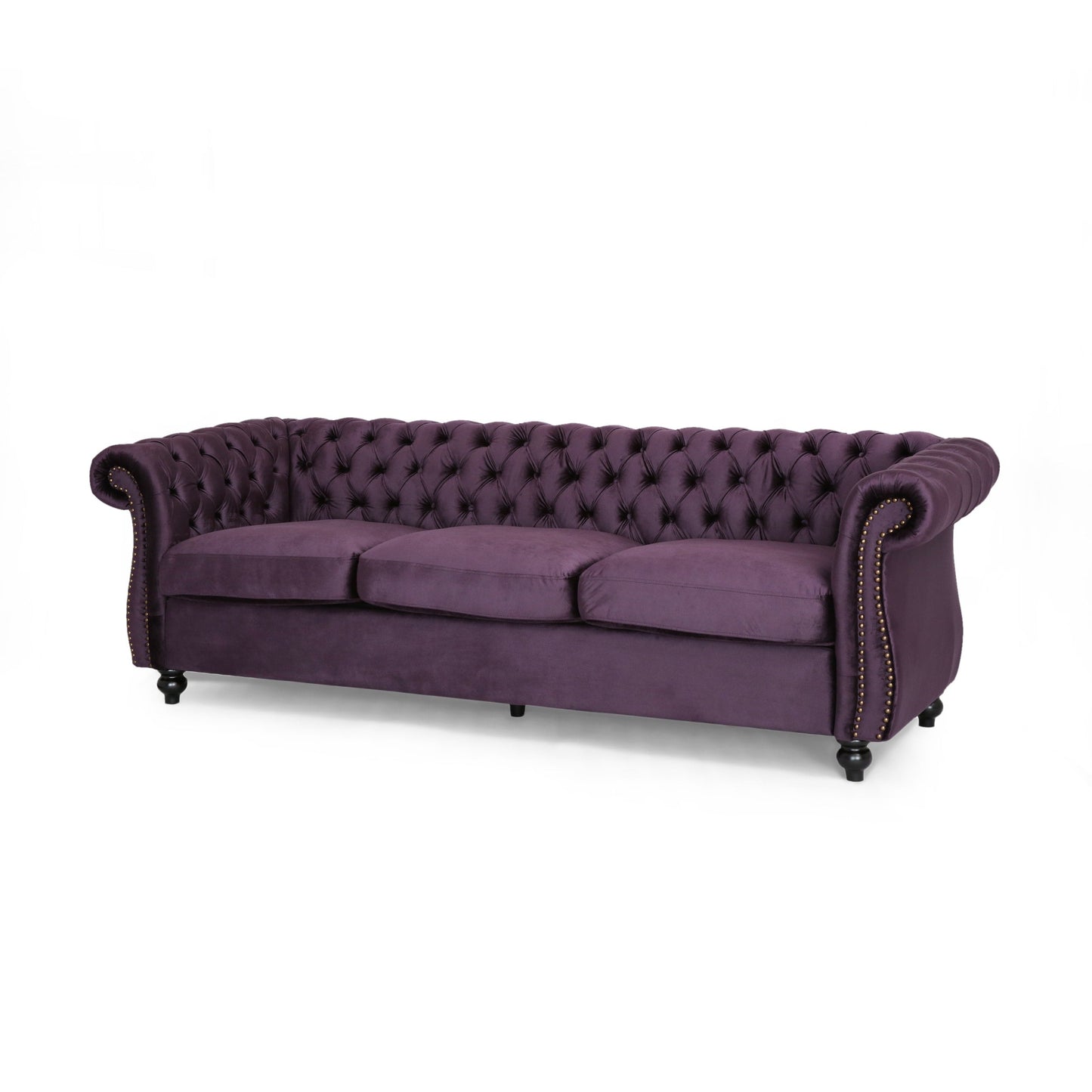 Somerville Chesterfield Tufted Velvet Sofa by Christopher Knight Home
