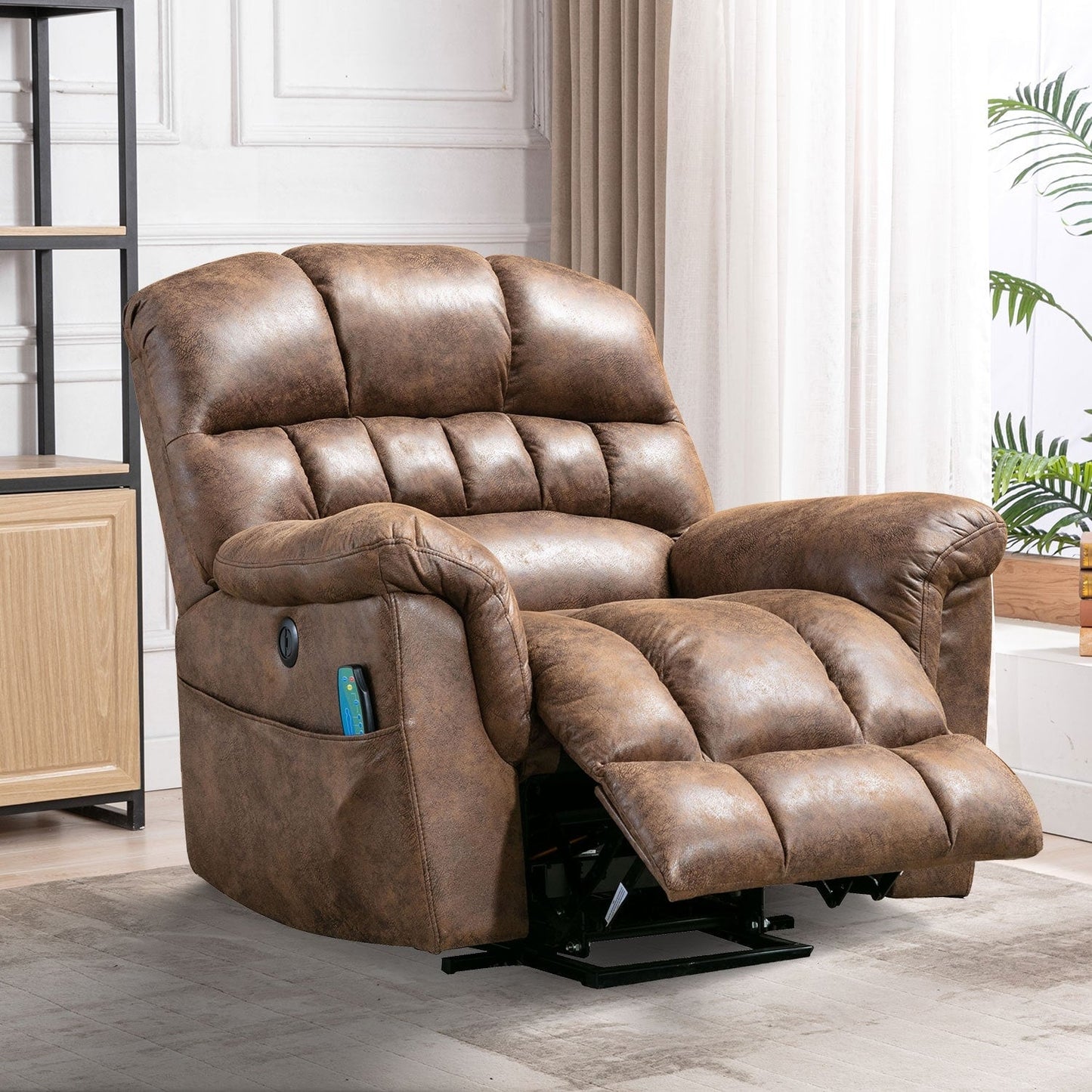 42 Wide Oversize Power Lift Recliner Chair with Massage and Heating