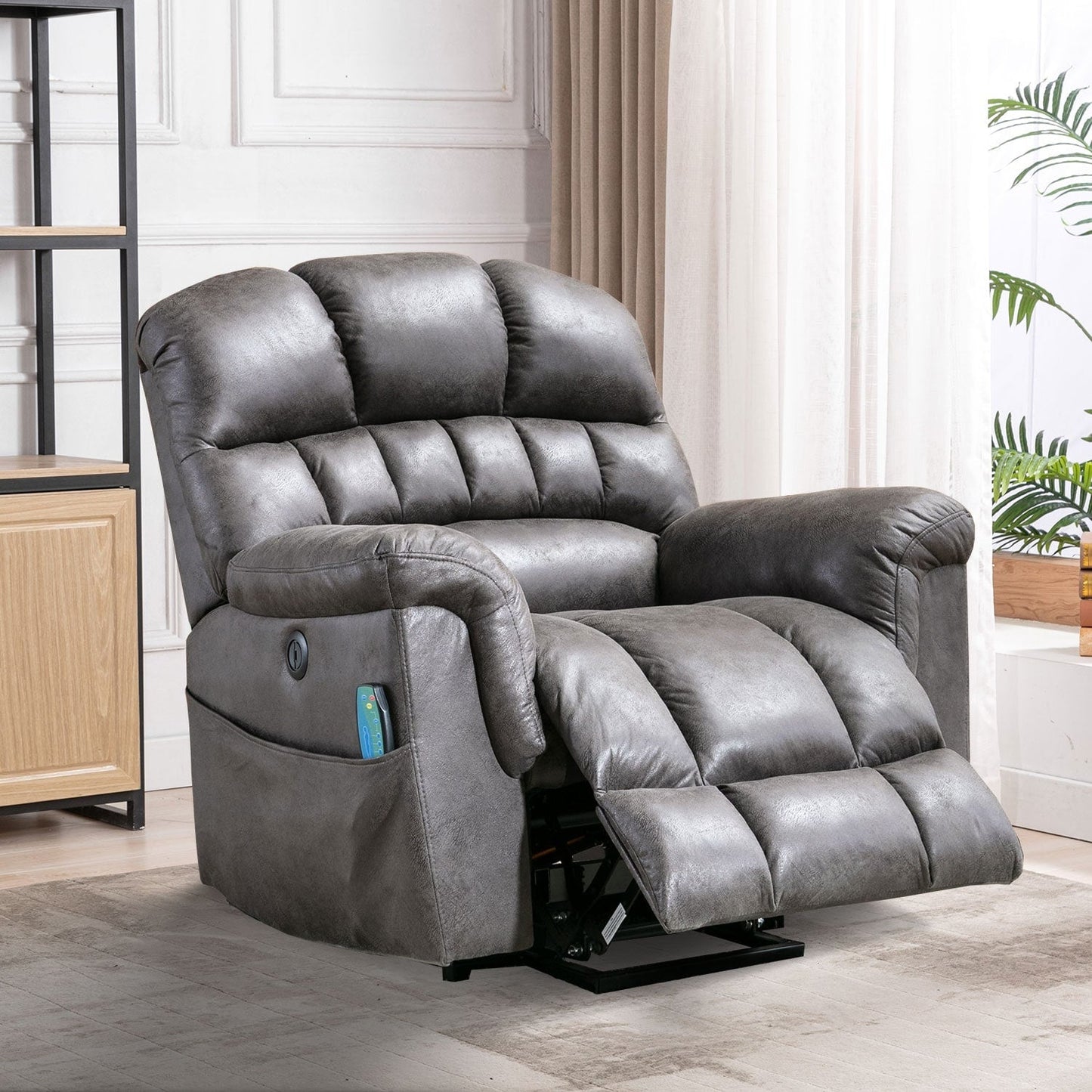 42 Wide Oversize Power Lift Recliner Chair with Massage and Heating