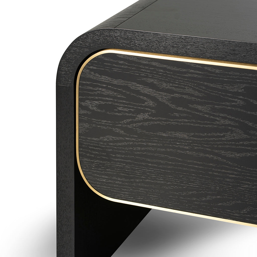 Boran 2m TV Entertainment Unit - Textured Espresso Black