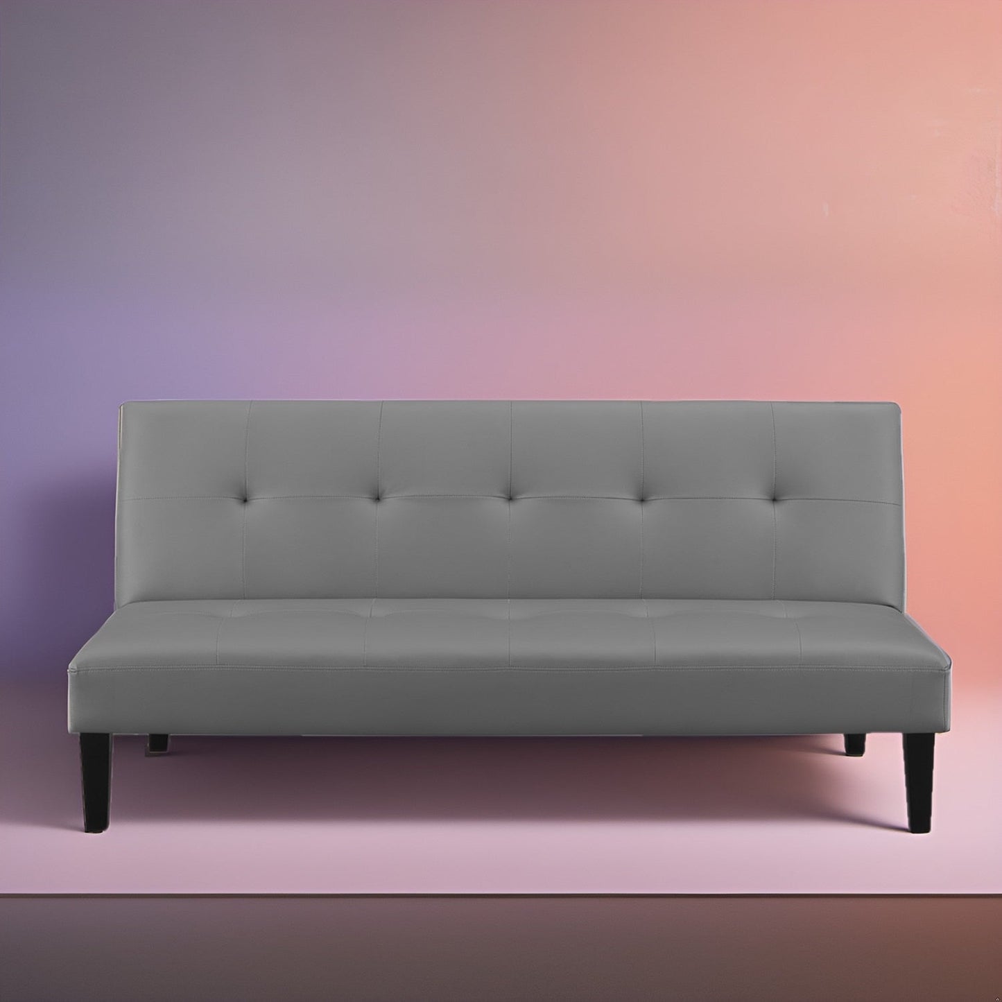 Ultimate Futon Sofa Collection: Futon Sofa with Armrest and Cupholders, Button Tufted Sofa with Wooden Legs