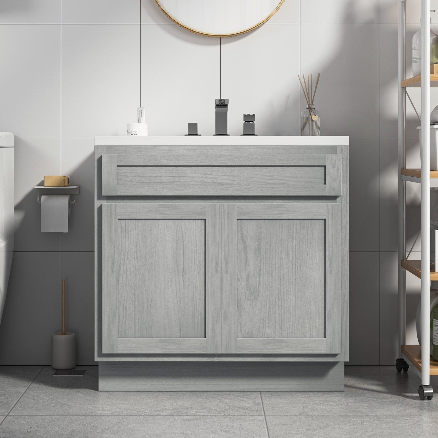 Vanity Art 36 Inch Single Sink Bathroom Vanity Cabinet