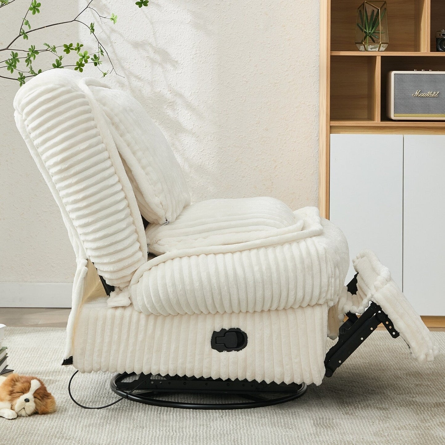Versatile Corduroy Recliner Sofa for Relaxation and Comfort