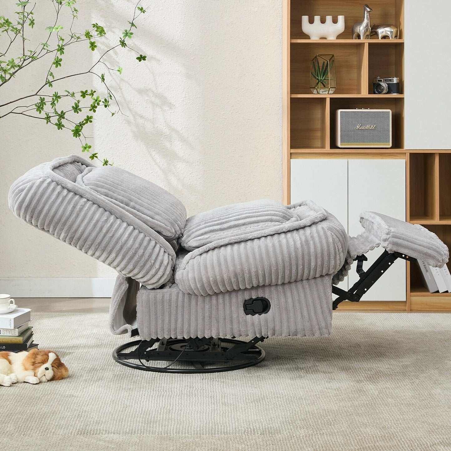 Versatile Corduroy Recliner Sofa for Relaxation and Comfort