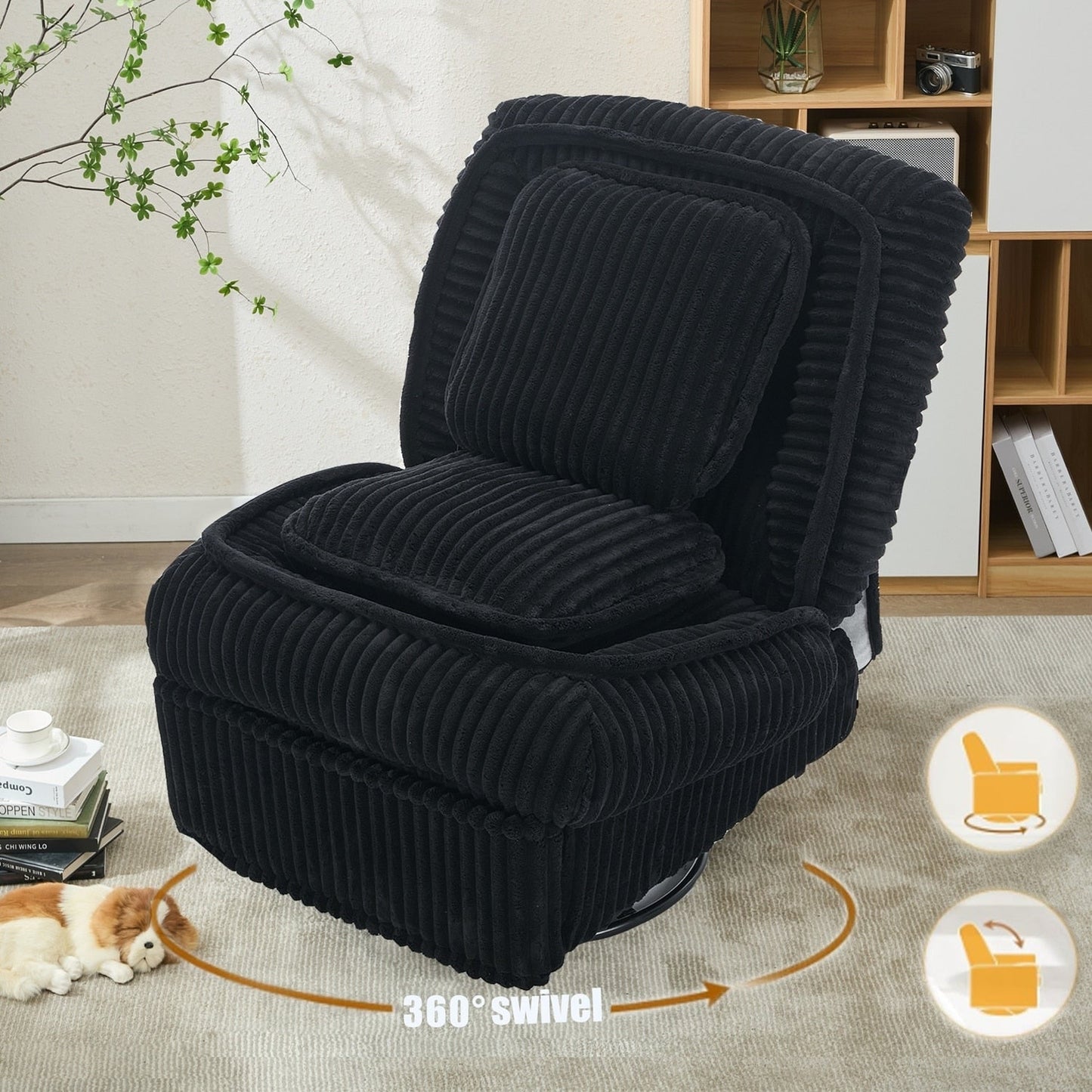 Versatile Corduroy Recliner Sofa for Relaxation and Comfort
