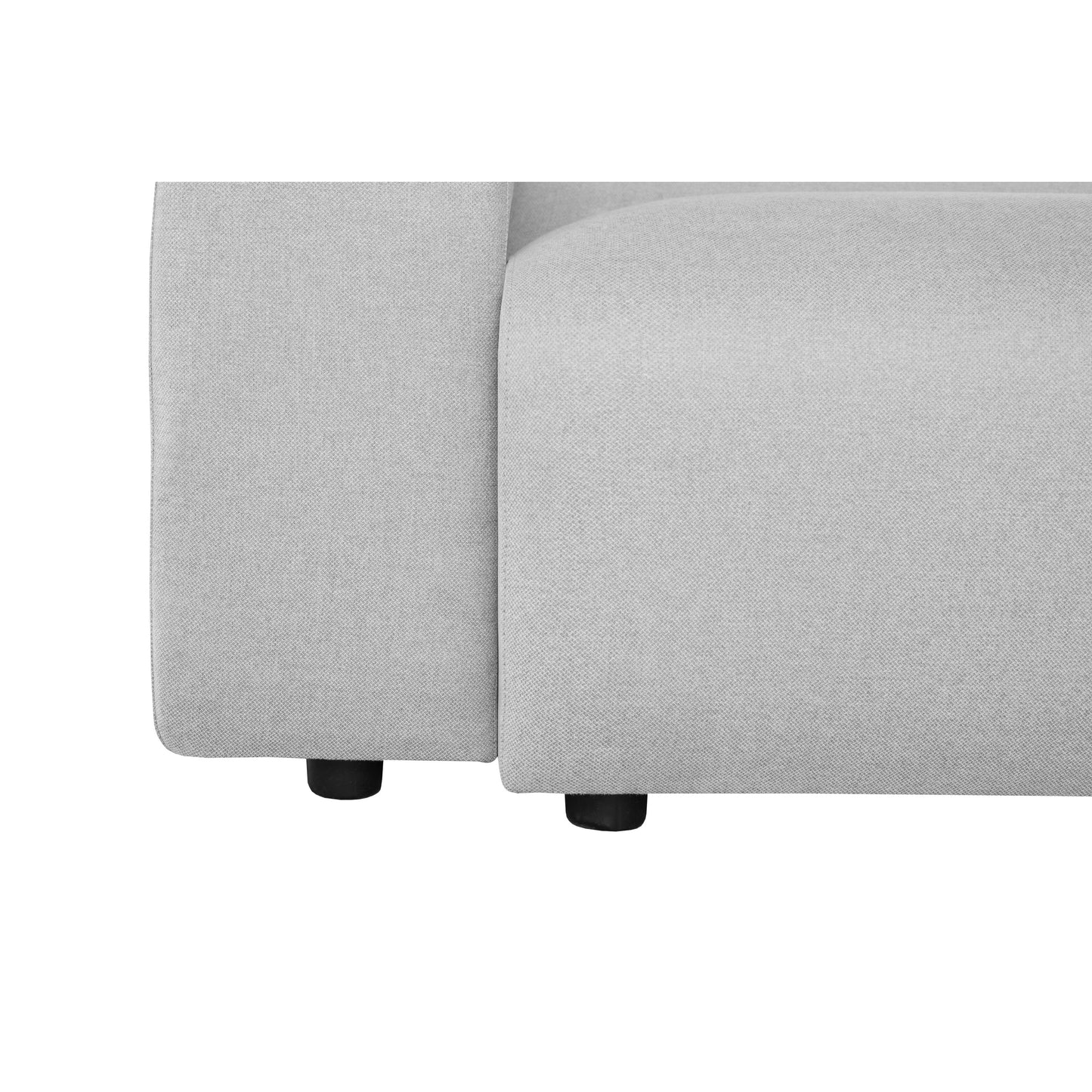 Whisper Upholstered Conversation Set with Modular Chairs, Attachable Arms and Ottoman Living Room Sectional Set