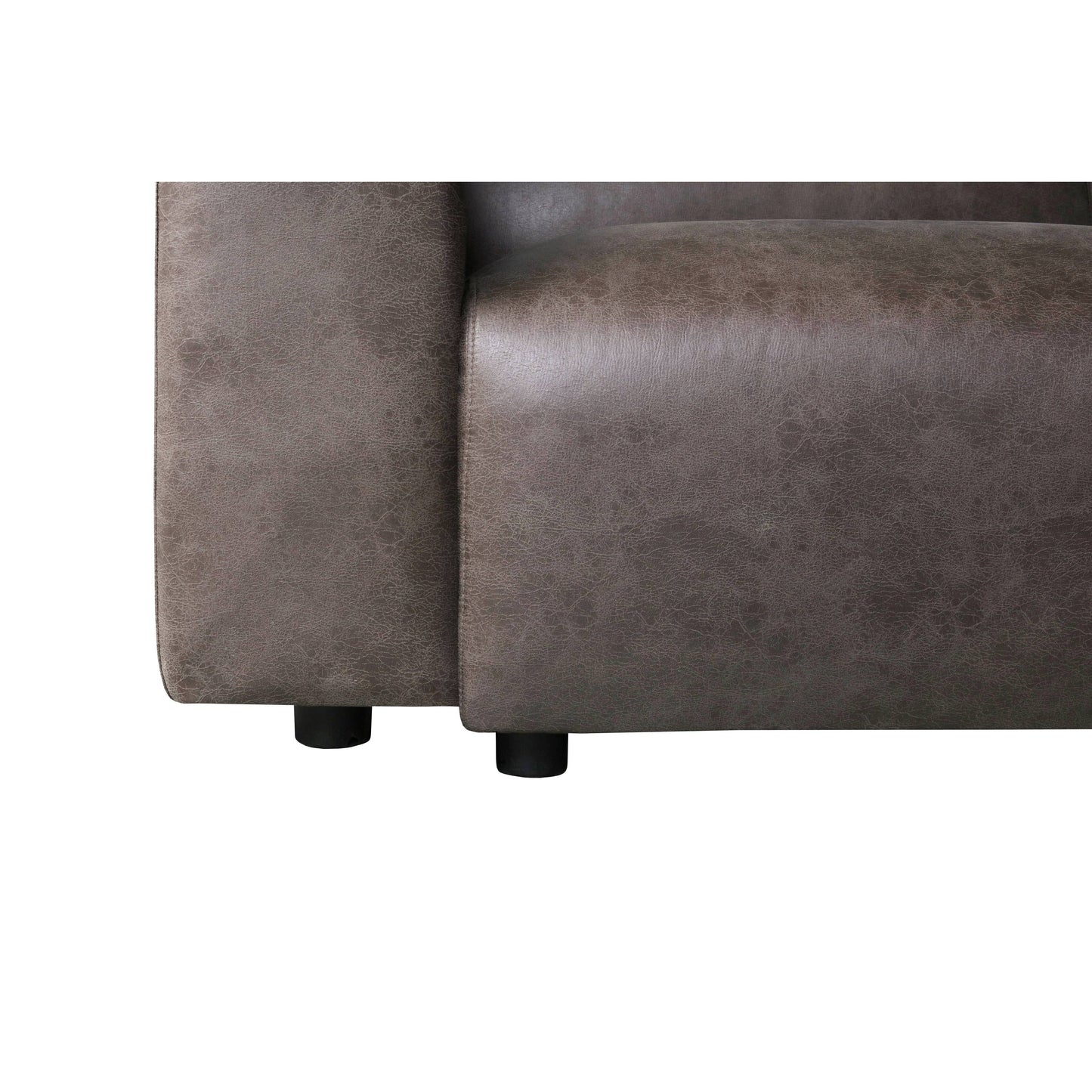 Whisper Upholstered Conversation Set with Modular Chairs, Attachable Arms and Ottoman Living Room Sectional Set