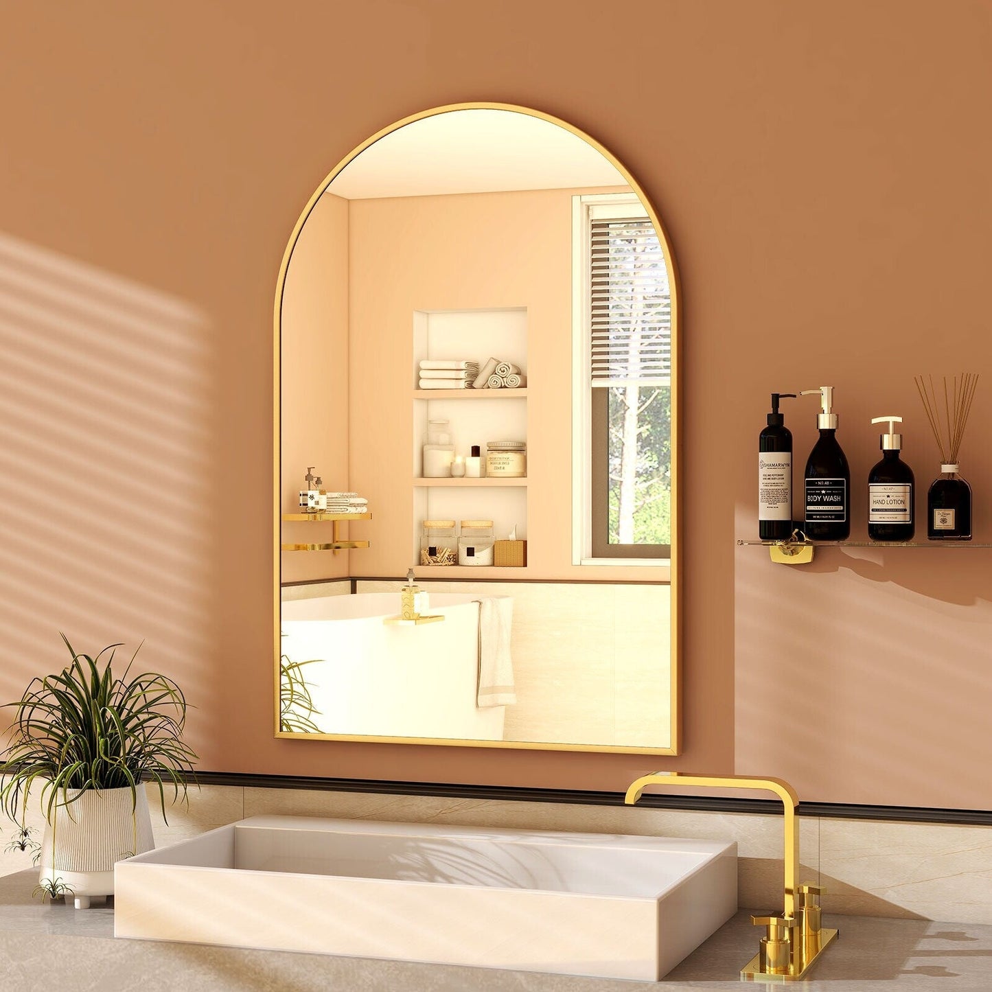 YVANLA Arch Bathroom Wall Mounted Vanity Mirror