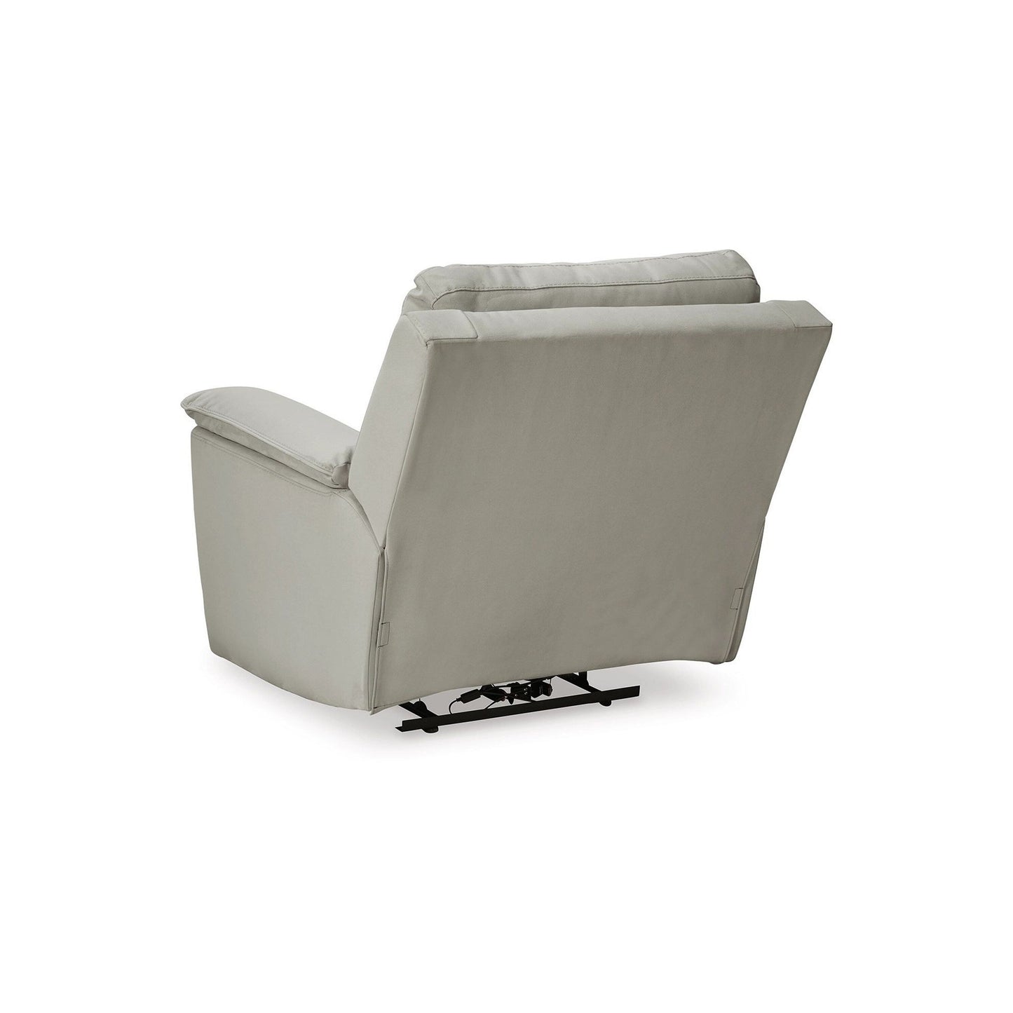 Zane Power Recliner Sofa Chair, Built-In USB Port, 91 Inch Gray Faux Suede