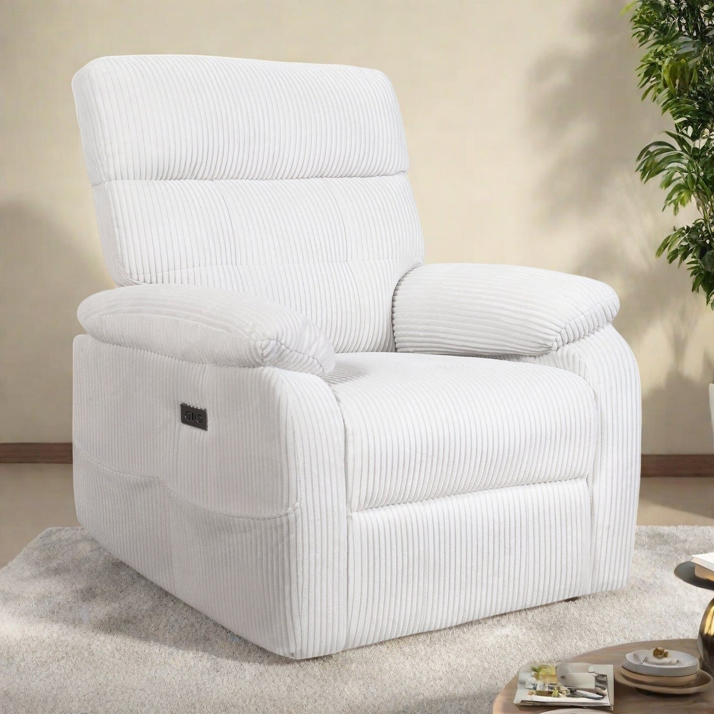 Zero Gravity Power Recliner Chair with USB Port - Electric Adjustable Backrest and Footrest, Ergonomic Design