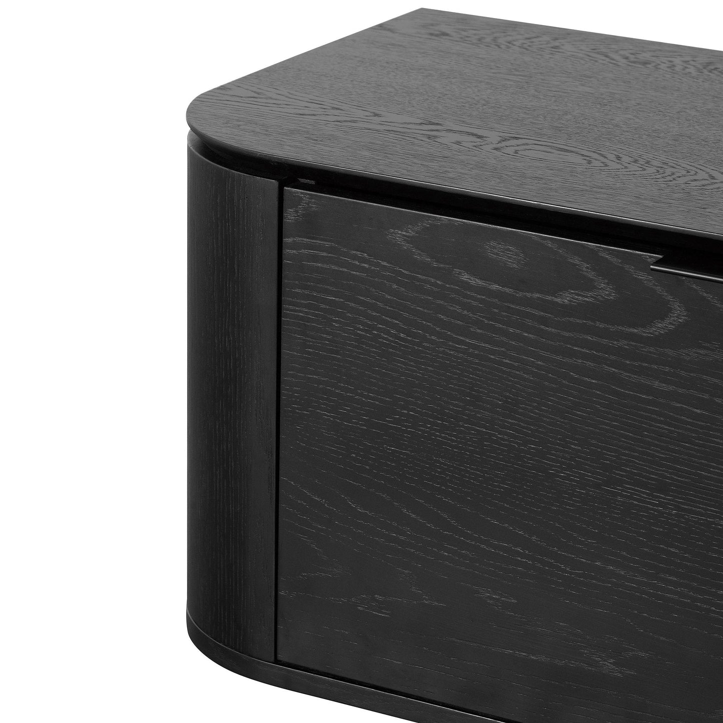 Curve 2.4m TV Entertainment Unit - Black Oak