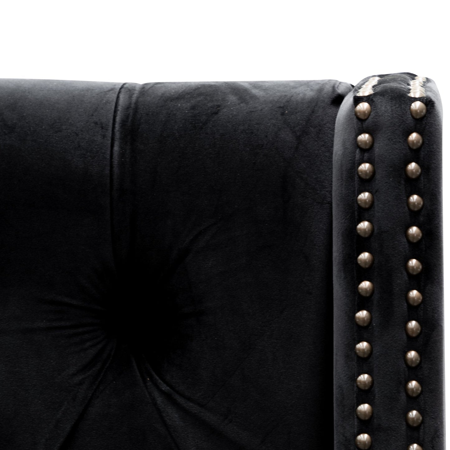 Carolina King Bed Frame - Black Velvet - Last One