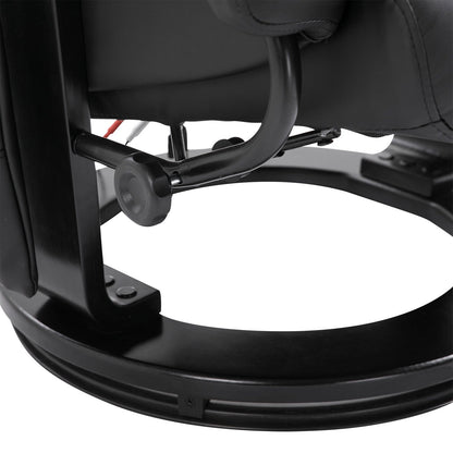 10 Point Vibration Massage Lounge Chair PU Leather Swivel Recliner Chair with Adjustable Backrest, Footrest and Remote